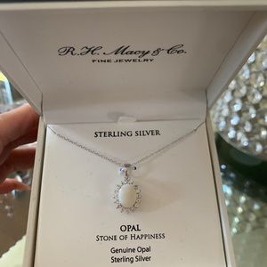 Opal and Silver necklace.